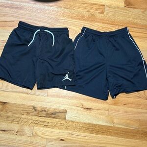 Bundle of two pairs boys’ athletic shorts Jordan and unbranded Size 10